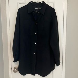 Zara, super soft suede shirt dress/jacket!